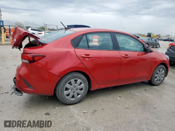 2023 Kia Rio S with VIN 3KPA24ADXPE578339, listed as a Copart auction lot 51074315 with 0 mi miles and Salvage Title. Bid and sale history available at carsss.com. Image 3.