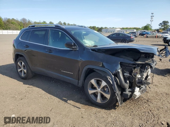 2020 Jeep Cherokee Limited with VIN 1C4PJMDXXLD643317, listed as a Copart auction lot 59341115 with 58,514 mi miles and Salvage title. Bid and sale history available at DreamBid. Image 4.