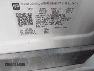 2022 GMC Terrain SLT with VIN 3GKALPEV6NL271507, listed as a IAAI auction lot 42205901 with 36,008 mi miles and . Bid and sale history available at DreamBid. Image 9.