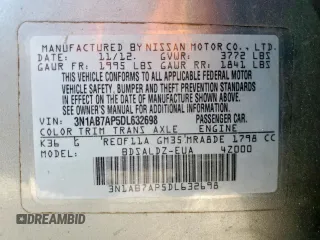 2013 Nissan Sentra SR z VIN 3N1AB7AP5DL632698, wystawiony jako Copart lot #58024925 z przebiegiem 91 752 mil mil oraz Czysty tytuł • Clean title. Historia ofert i sprzedaży dostępna na DreamBid. Obrazek 13.