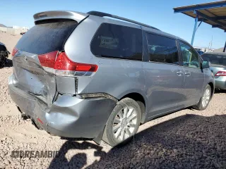2011 Toyota Sienna LE with VIN 5TDJK3DC6BS028132, listed as a Copart auction lot 47260205 with 193,216 mi miles and Salvage Title. Bid and sale history available at carsss.com. Image 3.