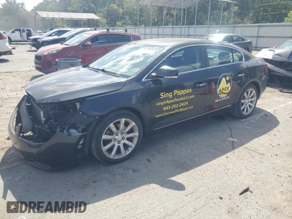 2012 Buick LaCrosse Touring with VIN 1G4GJ5E35CF323193, listed as a Copart auction lot 53535615 with 104,129 mi miles and Salvage title. Bid and sale history available at DreamBid. Image 1.