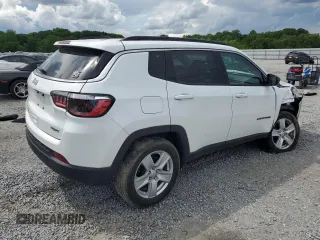 2022 Jeep Compass Latitude with VIN 3C4NJDBB3NT158254, listed as a Copart auction lot 57141855 with 50,675 mi miles and Salvage title. Bid and sale history available at DreamBid. Image 3.