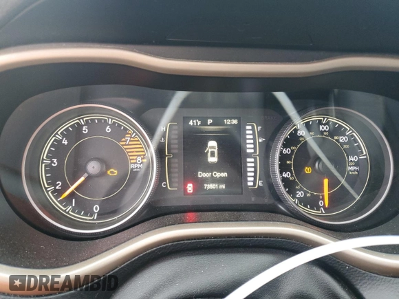 2017 Jeep Cherokee Sport z VIN 1C4PJLAS9HW573906, wystawiony jako Copart lot #87459584 z przebiegiem 73 501 mil mil oraz Szkoda całkowita • Salvage title. Historia ofert i sprzedaży dostępna na DreamBid. Obrazek 9.