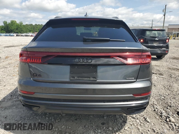 2021 Audi Q8 Prestige with VIN WA1FVAF16MD039587, listed as a Copart auction lot 56030345 with 66,976 mi miles and Salvage title. Bid and sale history available at DreamBid. Image 6.