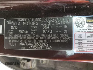 2011 Kia Forte EX with VIN KNAFU4A26B5361922, listed as a Copart auction lot 54936544 with 155,406 mi miles and Salvage Title. Bid and sale history available at carsss.com. Image 12.