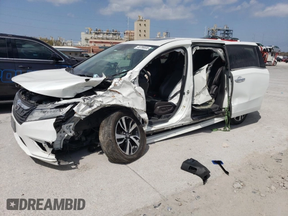 2020 Honda Odyssey Elite with VIN 5FNRL6H95LB012171, listed as a Copart auction lot 48786695 with 133,604 mi miles and Salvage Title. Bid and sale history available at DreamBid. Image 1.