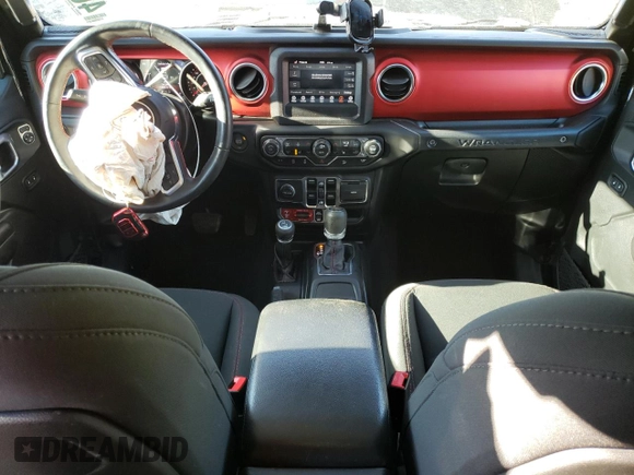 2021 Jeep Wrangler Unlimited Rubicon with VIN 1C4HJXFGXMW580776, listed as a Copart auction lot 46478105 with 56,120 mi miles and Salvage Title. Bid and sale history available at DreamBid. Image 8.