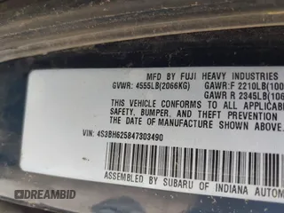 2004 Subaru Legacy L с VIN 4S3BH625847303490, выставлен на аукционе IAAI как лот 42520001 с пробегом 147 574 миль миль и . История ставок и продаж доступна на DreamBid. Изображение 9.