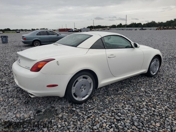 2003 Lexus SC 430 with VIN JTHFN48Y030045309, listed as a Copart auction lot 59034585 with 104,167 mi miles and Salvage title. Bid and sale history available at DreamBid. Image 3.