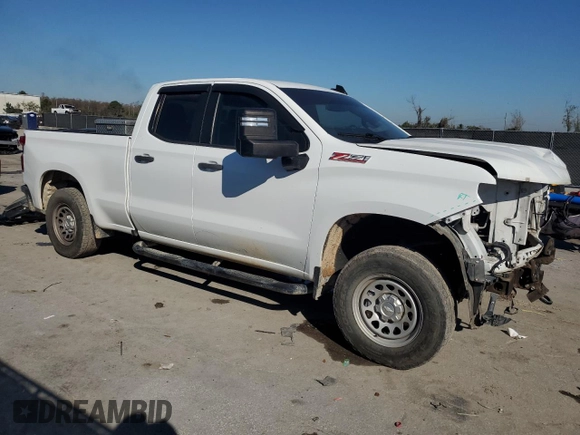 2021 Chevrolet Silverado 1500 Work Truck with VIN 1GCRYAEF4MZ331779, listed as a Copart auction lot 46589905 with 97,701 mi miles and Salvage Title. Bid and sale history available at DreamBid. Image 4.