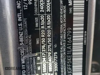2020 Mercedes-Benz GLS 450 with VIN 4JGFF5KE1LA164799, listed as a Copart auction lot 71287164 with 80,354 mi miles and Salvage Title. Bid and sale history available at DreamBid. Image 15.