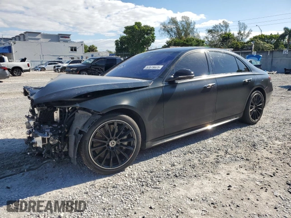 2024 Mercedes-Benz S 580e with VIN W1K6G6KBXRA276299, listed as a Copart auction lot 52619025 with 22,364 mi miles and Salvage Title. Bid and sale history available at DreamBid. Image 1.