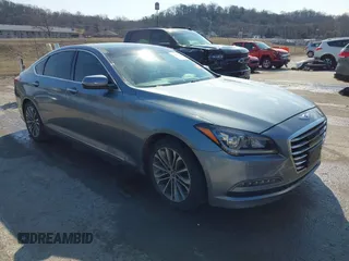 2016 Hyundai Genesis 3.8L with VIN KMHGN4JE9GU126258, listed as a IAAI auction lot 41656907 with 123,337 mi miles and . Bid and sale history available at DreamBid. Image 1.