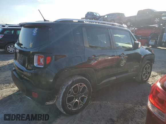 2017 Jeep Renegade Limited with VIN ZACCJADB7HPF08466, listed as a Copart auction lot 46665755 with 139,838 mi miles and Salvage title. Bid and sale history available at DreamBid. Image 3.