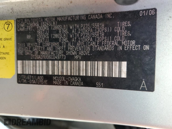 2006 Lexus RX 330 with VIN 2T2GA31U06C049773, listed as a Copart auction lot 77270024 with 0 mi miles and Salvage Title. Bid and sale history available at carsss.com. Image 14.