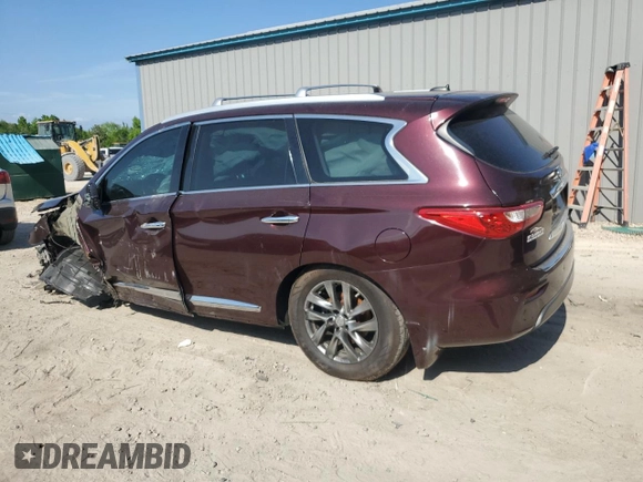 2014 Infiniti QX60 with VIN 5N1AL0MN7EC517864, listed as a Copart auction lot 52985535 with Not provided miles and Salvage title. Bid and sale history available at DreamBid. Image 2.