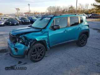 2021 Jeep Renegade Latitude with VIN ZACNJDB16MPM35585, listed as a Copart auction lot 78392904 with 151,653 mi miles and Salvage Title. Bid and sale history available at carsss.com. Image 1.