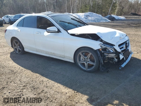2018 Mercedes-Benz C 300 with VIN 55SWF4KB6JU237317, listed as a Copart auction lot 49681195 with 109,808 mi miles and Salvage Title. Bid and sale history available at DreamBid. Image 4.