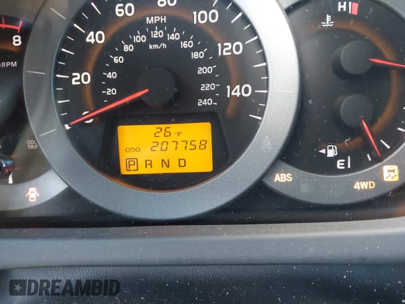 2010 Toyota RAV4 Ltd with VIN 2T3DK4DV4AW023951, listed as a IAAI auction lot 41243429 with 207,758 mi miles. Bid and sale history available at carsss.com. Image 15.
