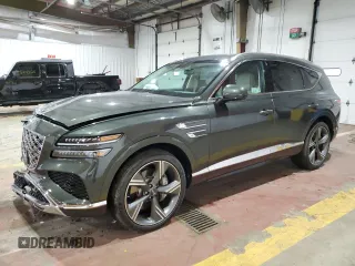 2025 Genesis GV80 Prestige with VIN KMUHEESC4SU250360, listed as a Copart auction lot 55827155 with 3,214 mi miles and Salvage title. Bid and sale history available at DreamBid. Image 1.