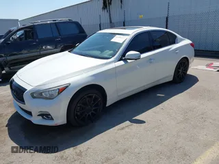 2015 Infiniti Q50 Premium with VIN JN1BV7AP8FM333176, listed as a IAAI auction lot 41990285 with 160,458 mi miles. Bid and sale history available at carsss.com. Image 2.