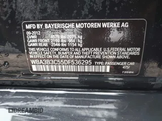 2013 BMW 3 Series 328i xDrive z VIN WBA3B3C55DF536295, wystawiony jako IAAI lot #42199448 z przebiegiem Nie podano mil oraz . Historia ofert i sprzedaży dostępna na DreamBid. Obrazek 9.