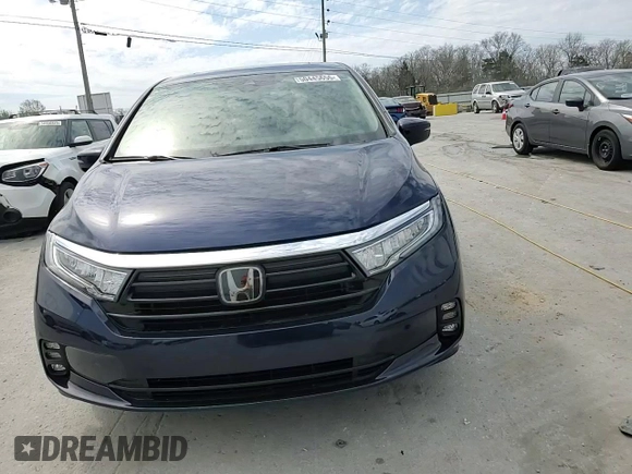 2022 Honda Odyssey EX-L with VIN 5FNRL6H74NB036835, listed as a Copart auction lot 50445655 with 55,276 mi miles and Salvage Title. Bid and sale history available at DreamBid. Image 11.