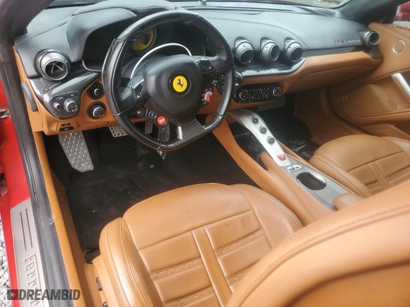 2013 Ferrari F12berlinetta with VIN ZFF74UFA7D0193622, listed as a Copart auction lot 51904615 with 0 mi miles and Salvage Title. Bid and sale history available at carsss.com. Image 8.