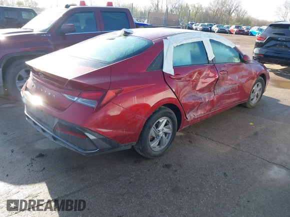 2024 Hyundai Elantra SE with VIN KMHLL4DG1RU744288, listed as a IAAI auction lot 40326384 with 11,656 mi miles and . Bid and sale history available at DreamBid. Image 4.