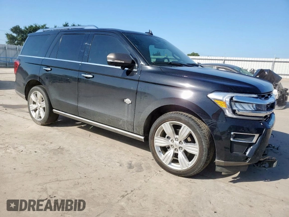 2023 Ford Expedition King Ranch with VIN 1FMJU1P86PEA13967, listed as a Copart auction lot 61160165 with 17,283 mi miles and Salvage title. Bid and sale history available at DreamBid. Image 4.