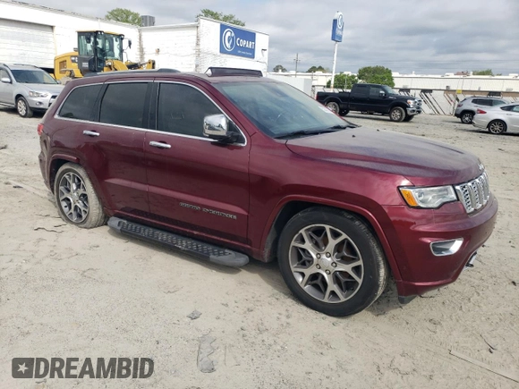 2020 Jeep Grand Cherokee Overland with VIN 1C4RJFCG9LC197270, listed as a Copart auction lot 53049795 with 29,437 mi miles and Salvage Title. Bid and sale history available at DreamBid. Image 4.