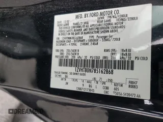 2008 Ford Mustang Deluxe with VIN 1ZVHT80N785162868, listed as a Copart auction lot 53402435 with 147,529 mi miles and Salvage Title. Bid and sale history available at carsss.com. Image 14.