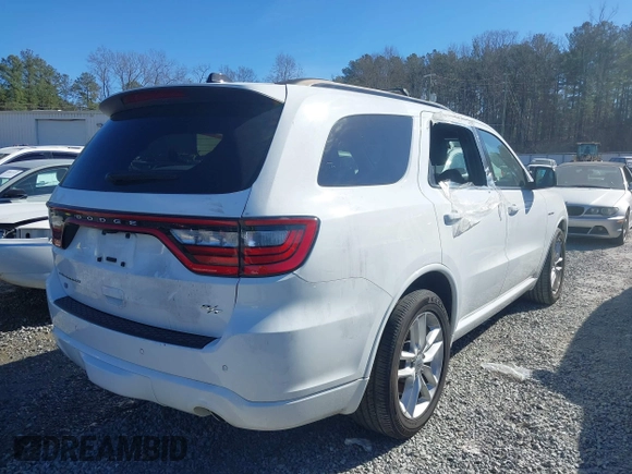 2024 Dodge Durango R/T Plus z VIN 1C4SDJCT3RC143917, wystawiony jako IAAI lot #41634822 z przebiegiem Nie podano mil oraz . Historia ofert i sprzedaży dostępna na DreamBid. Obrazek 4.