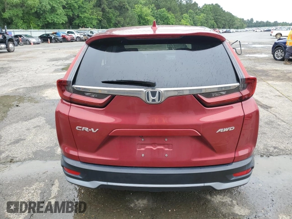 2021 Honda CR-V EX with VIN 5J6RW2H53MA004832, listed as a Copart auction lot 60472605 with 81,358 mi miles and Salvage title. Bid and sale history available at DreamBid. Image 6.
