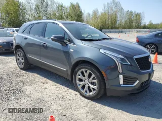 2021 Cadillac XT5 AWD Sport with VIN 1GYKNGRS3MZ176043, listed as a Copart auction lot 49822445 with 44,347 mi miles and Salvage title. Bid and sale history available at DreamBid. Image 4.
