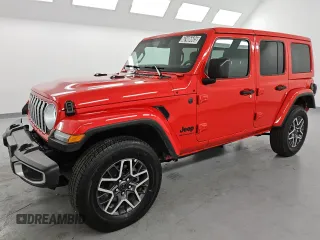 2025 Jeep Wrangler Sahara with VIN 1C4PJXENXSW501194, listed as a Copart auction lot 62486605 with 12,361 mi miles and Clean title. Bid and sale history available at DreamBid. Image 1.