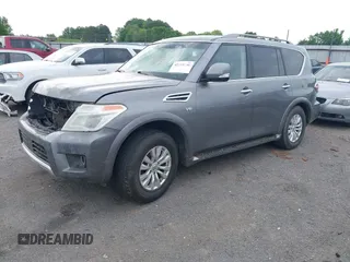 2017 Nissan Armada Platinum z VIN JN8AY2ND8H9002367, wystawiony jako IAAI lot #42169180 z przebiegiem 162 780 mil mil oraz . Historia ofert i sprzedaży dostępna na DreamBid. Obrazek 2.