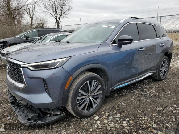 2023 Infiniti QX60 Sensory z VIN 5N1DL1GS8PC346145, wystawiony jako Copart lot #47936805 z przebiegiem 38 542 mil mil oraz Szkoda całkowita • Salvage title. Historia ofert i sprzedaży dostępna na DreamBid. Obrazek 1.