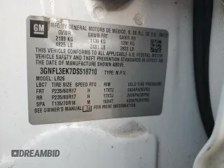 2013 Chevrolet Captiva Sport LT with VIN 3GNFL3EK7DS518710, listed as a Copart auction lot 50264225 with 164,122 mi miles and Salvage Title. Bid and sale history available at carsss.com. Image 13.
