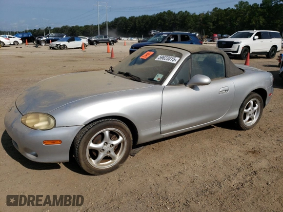 2001 Mazda MX-5 Miata with VIN JM1NB353510205710, listed as a Copart auction lot 59623015 with Not provided miles and Clean title. Bid and sale history available at DreamBid. Image 1.