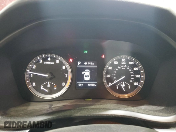 2019 Hyundai Sonata SE with VIN 5NPE24AF1KH745579, listed as a Copart auction lot 47007445 with 48,980 mi miles and Salvage Title. Bid and sale history available at carsss.com. Image 9.