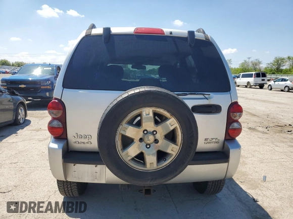 2007 Jeep Liberty Limited with VIN 1J4GL58K57W637184, listed as a Copart auction lot 55991415 with 142,256 mi miles and Clean Title. Bid and sale history available at DreamBid. Image 6.