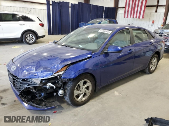 2023 Hyundai Elantra SE with VIN KMHLL4AG9PU594965, listed as a Copart auction lot 62406545 with 21,594 mi miles and Salvage title. Bid and sale history available at DreamBid. Image 1.