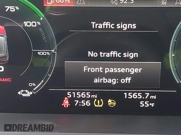 2021 Audi e-tron Premium Plus with VIN WA1LAAGEXMB019208, listed as a IAAI auction lot 41725933 with 51,565 mi miles and . Bid and sale history available at DreamBid. Image 15.