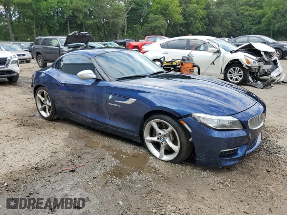 2015 BMW Z4 sDrive35is with VIN WBALM1C59FE634589, listed as a Copart auction lot 67096594 with Not provided miles and Salvage title. Bid and sale history available at DreamBid. Image 4.