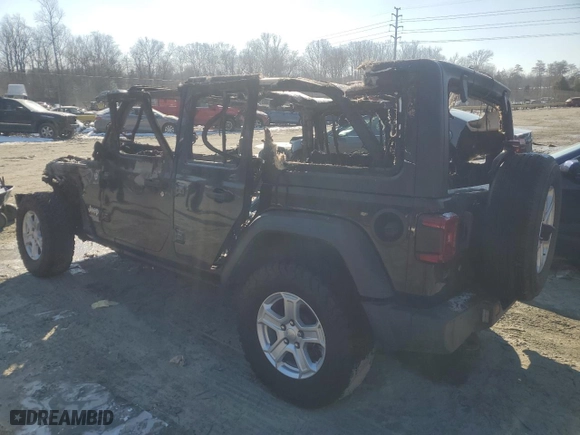 2019 Jeep Wrangler Unlimited Sport S with VIN 1C4HJXDG9KW556873, listed as a Copart auction lot 88083975 with 0 mi miles and Salvage Title. Bid and sale history available at carsss.com. Image 2.