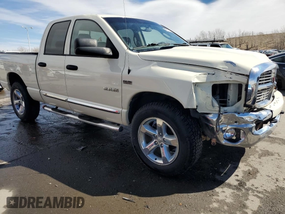 2008 Dodge 1500 ST with VIN 1D7HU18258J163967, listed as a Copart auction lot 48067015 with 141,303 mi miles and Salvage Title. Bid and sale history available at DreamBid. Image 4.