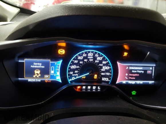 2016 Ford C-Max Energi SEL with VIN 1FADP5CU1GL120817, listed as a Copart auction lot 44395924 with 86,255 mi miles. Bid and sale history available at carsss.com. Image 9.