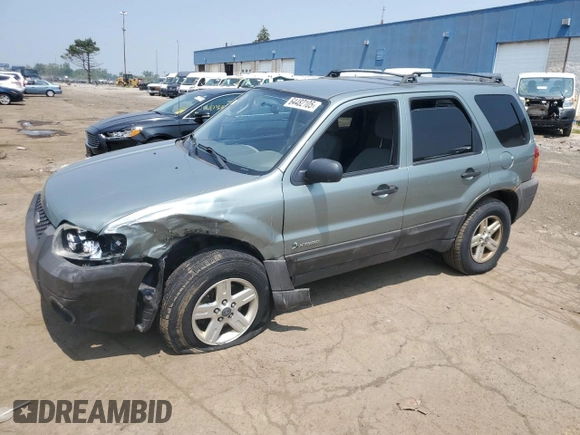 2006 Ford Escape Hybrid z VIN 1FMCU96H86KB36291, wystawiony jako Copart lot #64482105 z przebiegiem 224 253 mil mil oraz Czysty tytuł • Clean title. Historia ofert i sprzedaży dostępna na DreamBid. Obrazek 1.